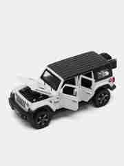 Белый машинка металлическая иннерционная 1:32 Jeep Wrangler Rubicon 15,5 см D21003