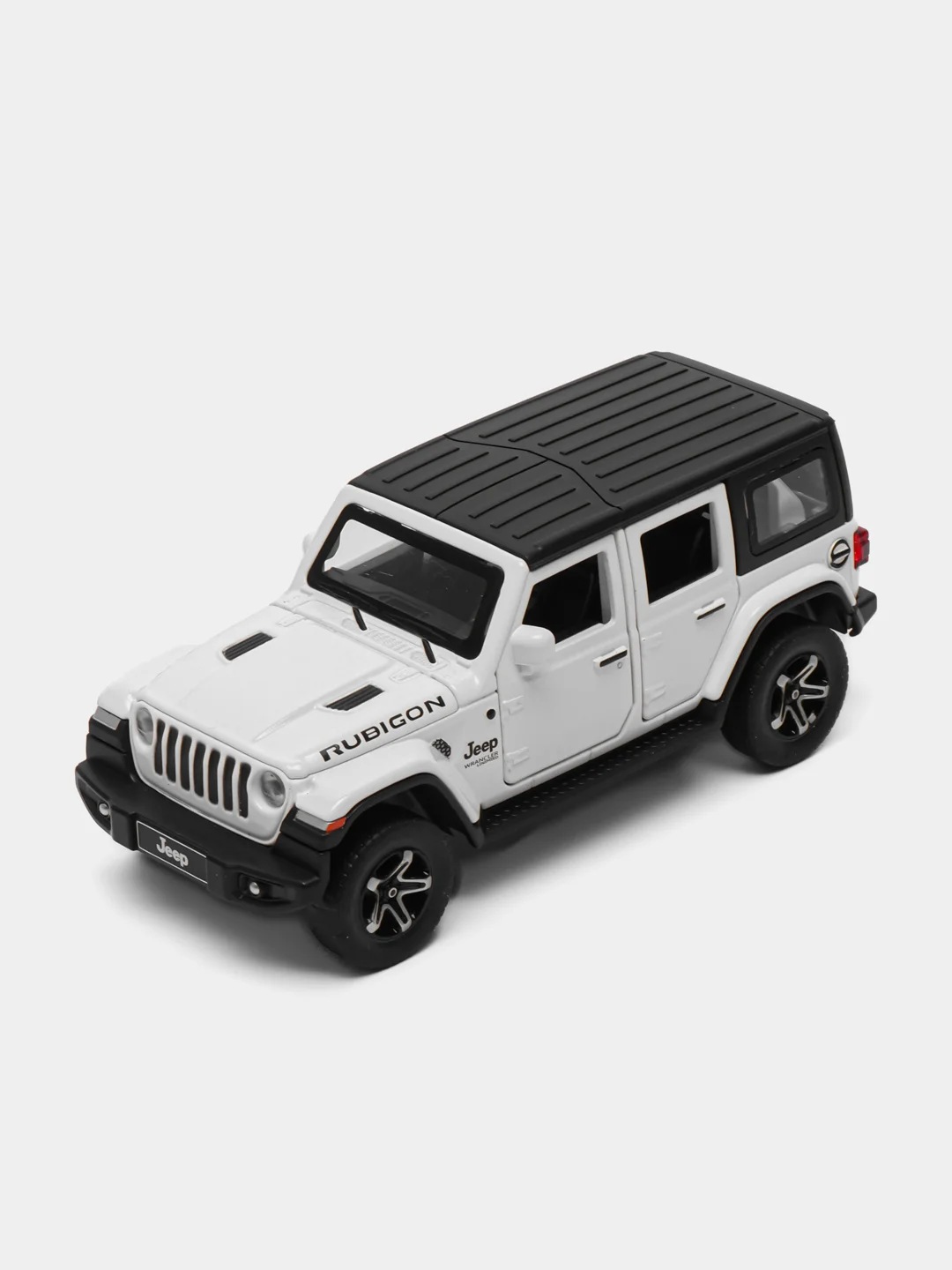 Белый машинка металлическая иннерционная 1:32 Jeep Wrangler Rubicon 15,5 см D21003