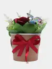 Бордовый букет из мыльных цветов ручная работа, подарочный набор,подарок на любое событие
