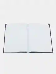 Книга учета 96 листа клетка, твердая, бумвинил, наклейка, А4, Brauberg, синий, 130142