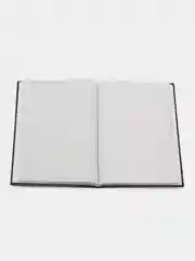 Книга учета 96 листа клетка, твердая, бумвинил, наклейка, А4, Brauberg, черный,130225