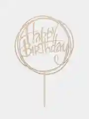 Топпер для торта "Happy Birthday", шар, декор кондитерский