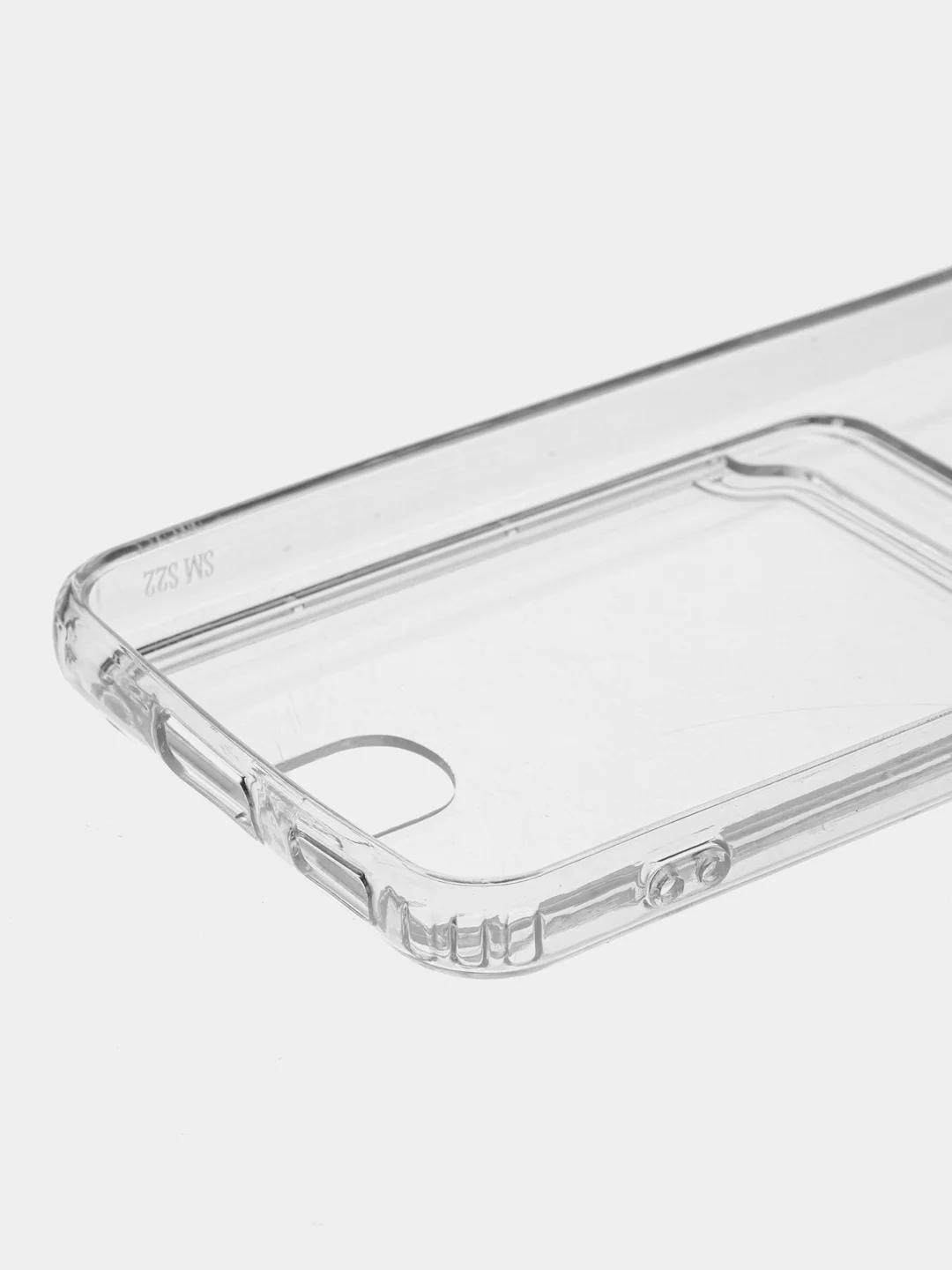 Ударопрочный прозрачный чехол с карманом для карт на Samsung S21FE, S22 Plus Ultra