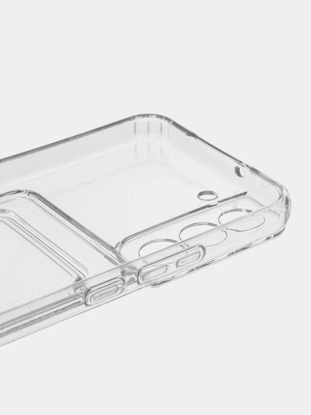 Ударопрочный прозрачный чехол с карманом для карт на Samsung S21FE, S22 Plus Ultra