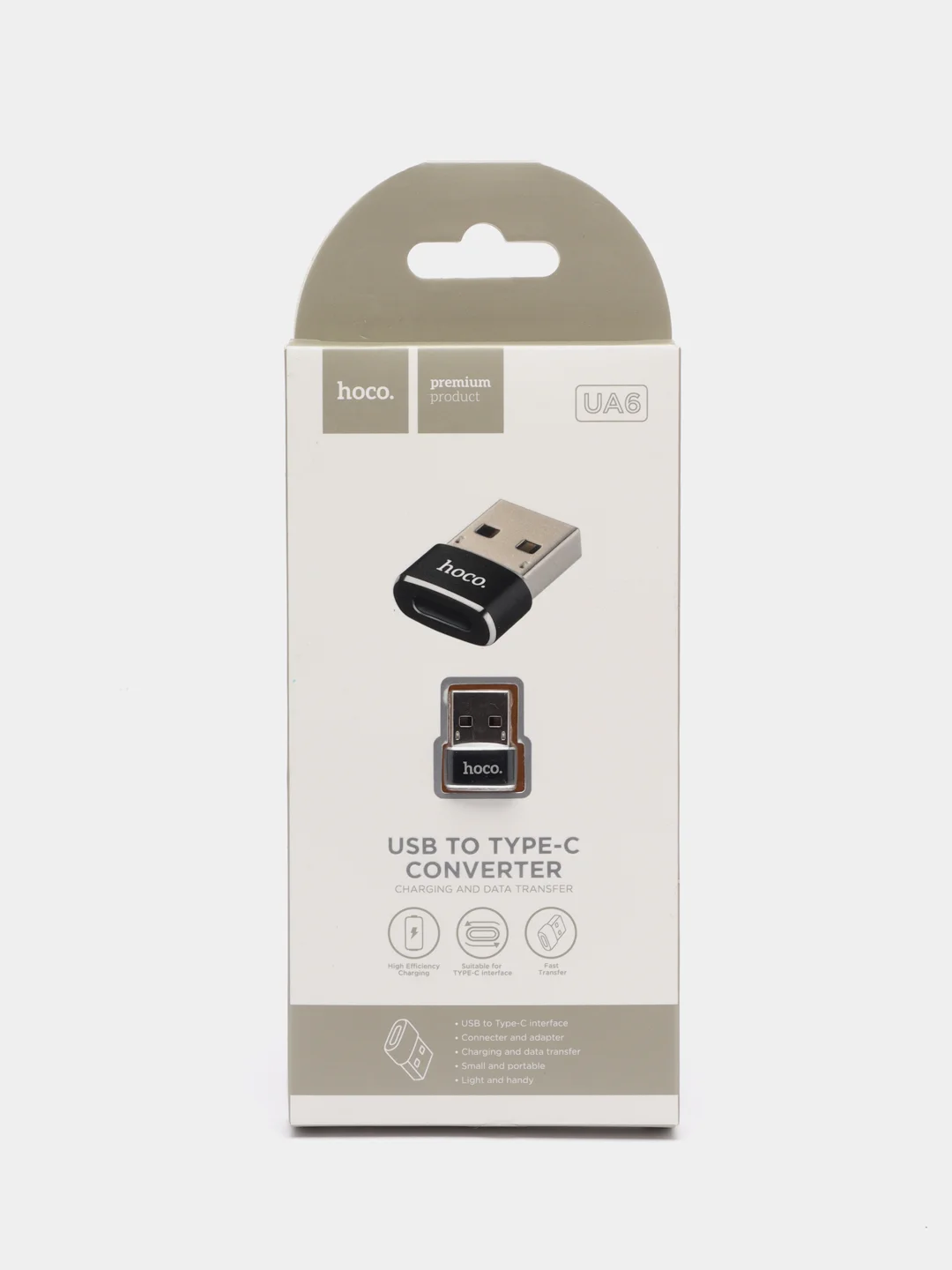 Переходник HOCO UA6 USB to Type-C, черный