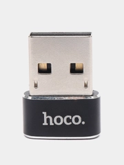 Переходник HOCO UA6 USB to Type-C, черный