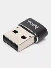 Переходник HOCO UA6 USB to Type-C, черный