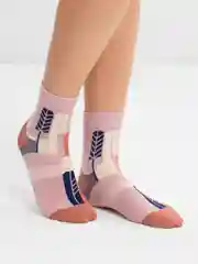 Конфетный носки женские, разноцветная геометрия