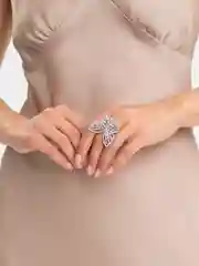 Серебряный кольцо женское "Бабочка"