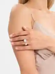 Серебряный кольцо с жемчугом