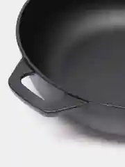 Вок чугунный, d 30 х 8,5 см, со стеклянной крышкой
