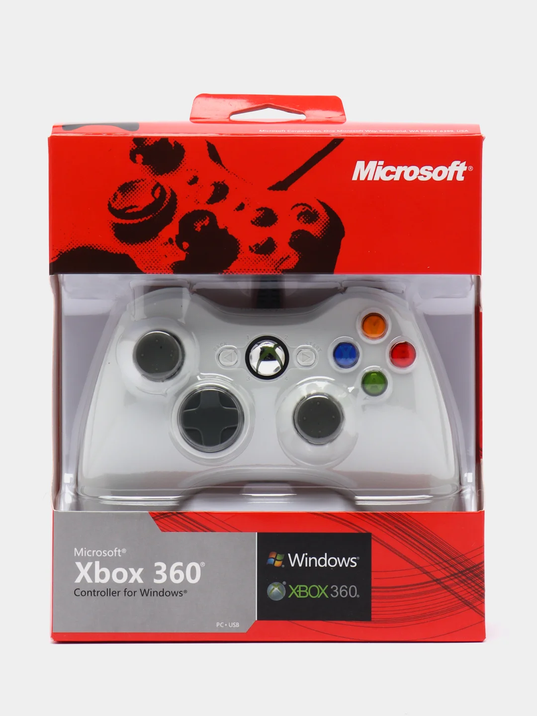 Белый джойстик проводной для Xbox360