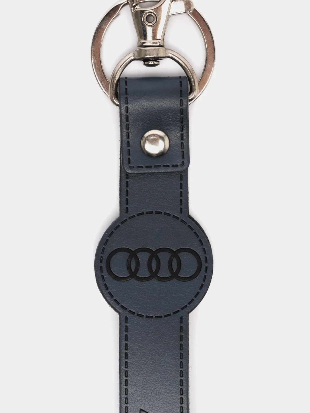 Синий брелок ремешок для ключей с маркой авто Audi, Ауди