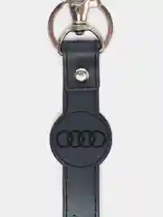 Синий брелок ремешок для ключей с маркой авто Audi, Ауди