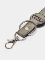 Коричневый брелок ремешок для ключей с маркой авто Audi, Ауди