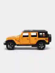 Желтый машинка металлическая иннерционная 1:32 Jeep Wrangler Rubicon 15,5 см D21003
