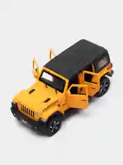 Желтый машинка металлическая иннерционная 1:32 Jeep Wrangler Rubicon 15,5 см D21003