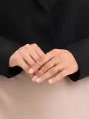 Золотой набор из колец 5 штук