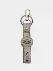 Серый брелок ремешок для ключей с маркой авто KIA КИА