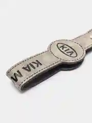 Серый брелок ремешок для ключей с маркой авто KIA КИА