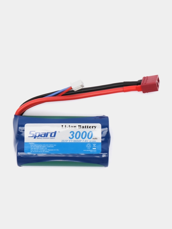 Аккумулятор Li-Ion Spard 3000 mAh, 7,4V, 15C, Tplug для Remo Hobby 1/16, Himoto 1/18