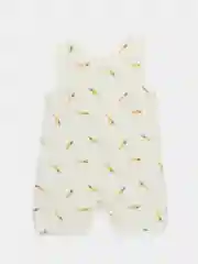 Кремовый боди песочник хлопковый для девочек Kidaxi baby