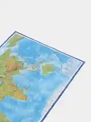 Интерактивная карта мира физическая, ламинированная