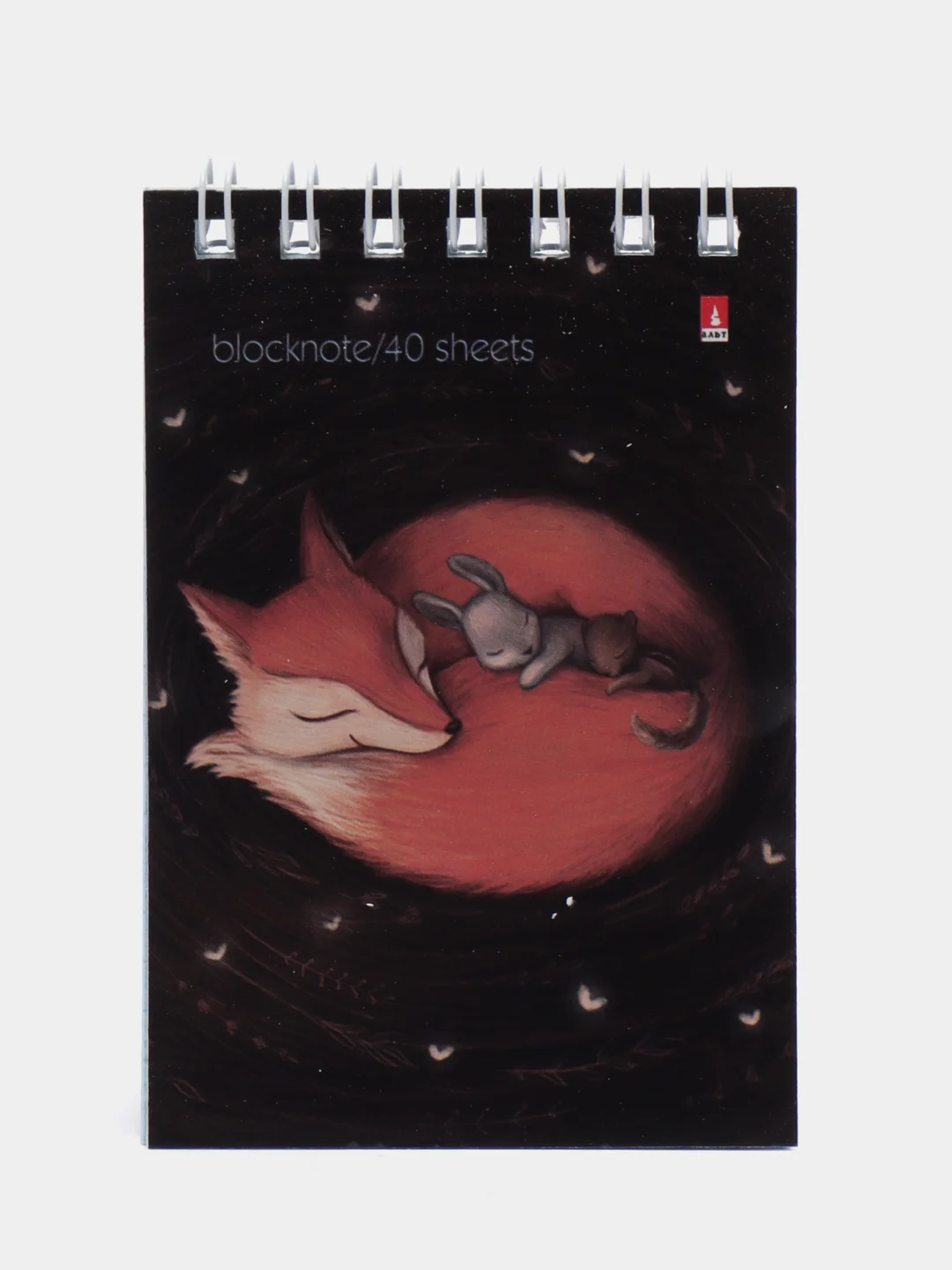 Бежевый меланж блокнот "Волшебные лисы", 40 листов, А7