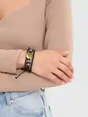 Лавандовый браслет кожаный,Знаки зодиака .Ругулируемый, светящийся
