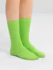 Лайм носки "Neon", унисекс, удлиненные, однотонные