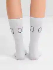 Белый носки "Игра в кальмара"