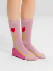Розовый носки женские