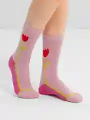 Розовый носки женские
