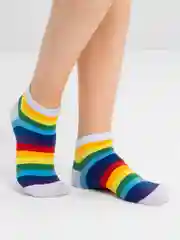 Белый короткие цветные носки