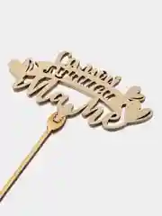 Бронзовый топпер "С Днём Рождения", " Самой Любимой ", "Любимой маме", " С ЮБИЛЕЕМ"деревянный