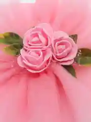 Розовый банты новогодние