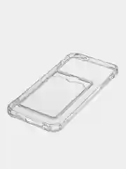 Лавандовый чехол для iPhone XR, 11, 12, 13, 14, Pro, Pro Max, 7, 8+, с карманом для карт, прозрачный