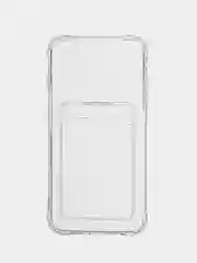 Прозрачный чехол для iPhone XR, 11, 12, 13, 14, Pro, Pro Max, 7, 8+, с карманом для карт, прозрачный