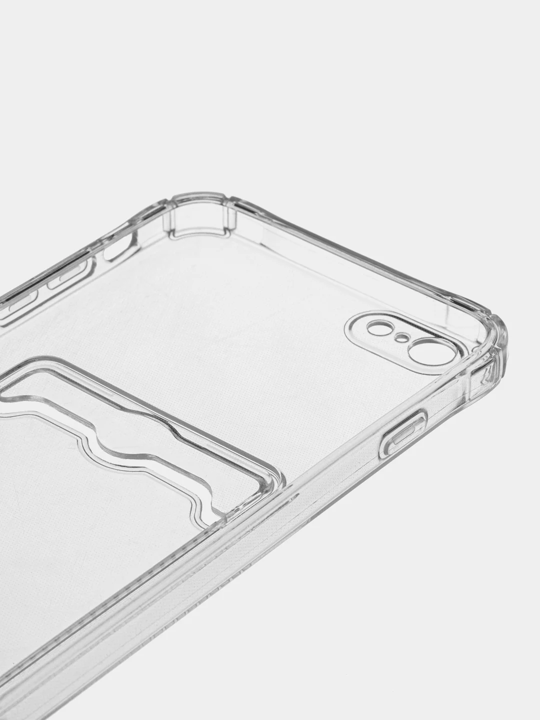 Лавандовый чехол для iPhone XR, 11, 12, 13, 14, Pro, Pro Max, 7, 8+, с карманом для карт, прозрачный
