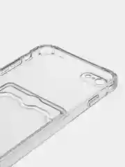 Лавандовый чехол для iPhone XR, 11, 12, 13, 14, Pro, Pro Max, 7, 8+, с карманом для карт, прозрачный