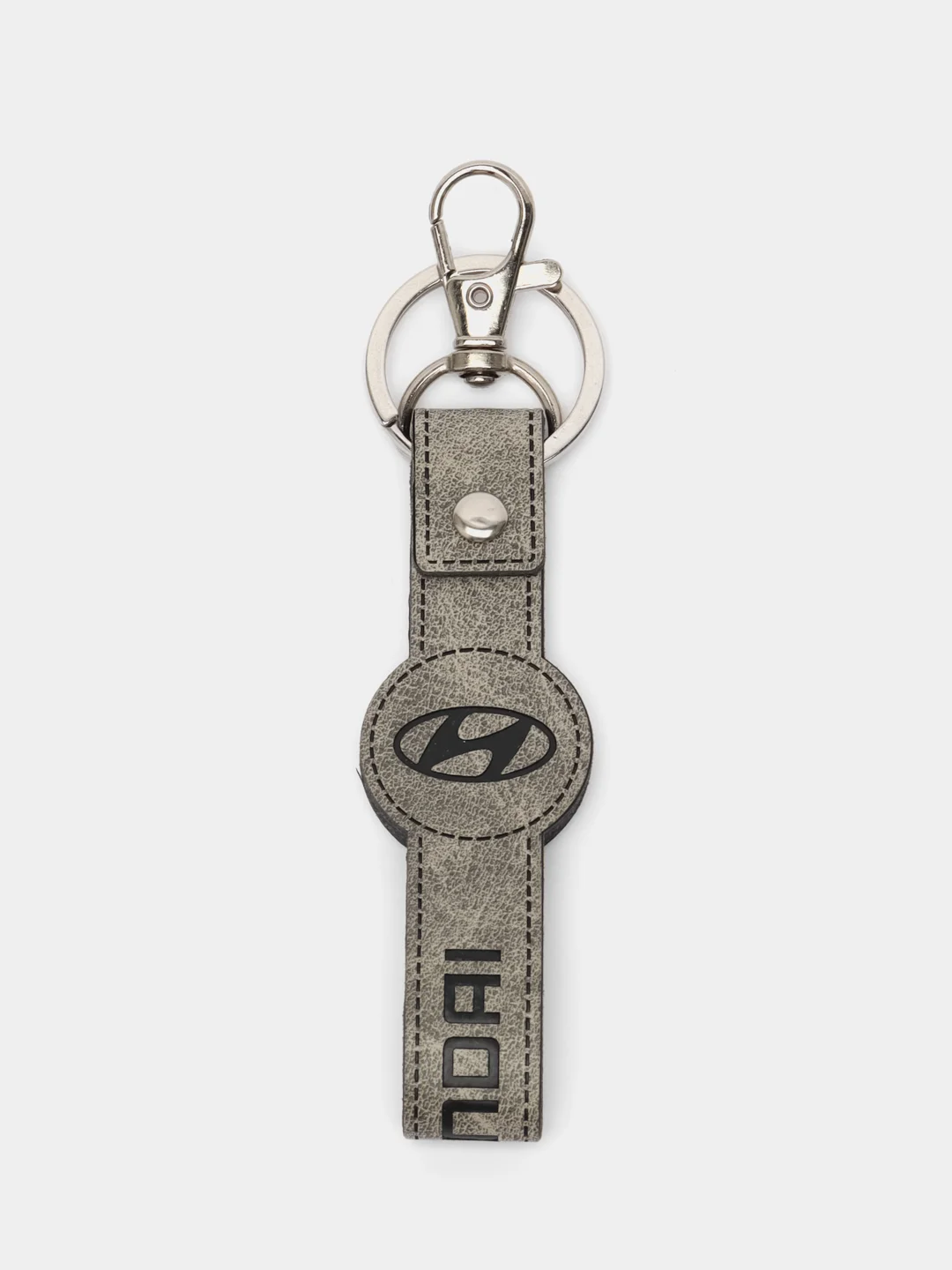 Серый брелок ремешок для ключей с маркой авто Hyundai, Хёндэ, Хундай