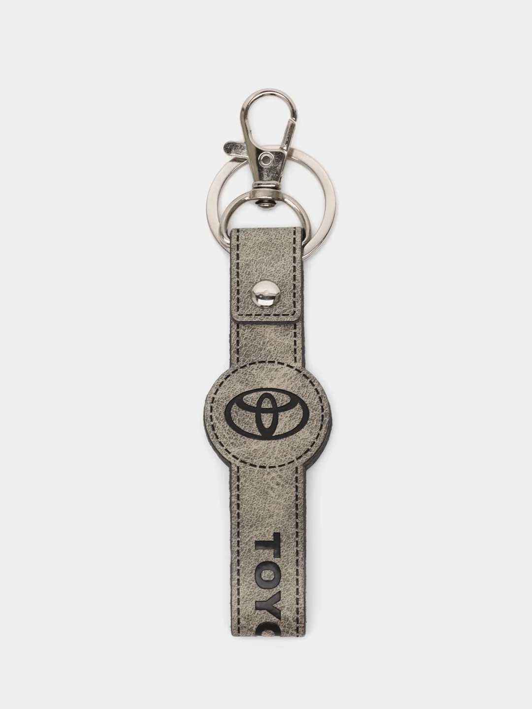 Серый брелок ремешок для ключей с маркой авто TOYOTA (ТОЙОТА)