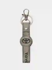 Серый брелок ремешок для ключей с маркой авто TOYOTA (ТОЙОТА)