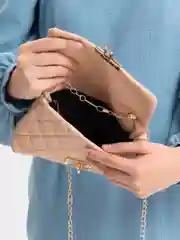 Пудровый сумка женская через плечо
