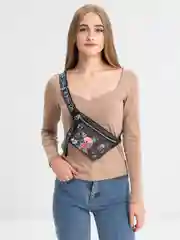 Черный сумка на пояс, бананка, поясная сумка через плечо, унисекс