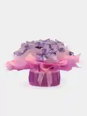Лавандовый букет из мягких игрушек и бабочек, светящийся, подарок