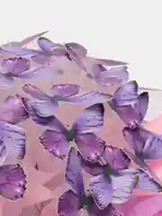 Лавандовый букет из мягких игрушек и бабочек, светящийся, подарок