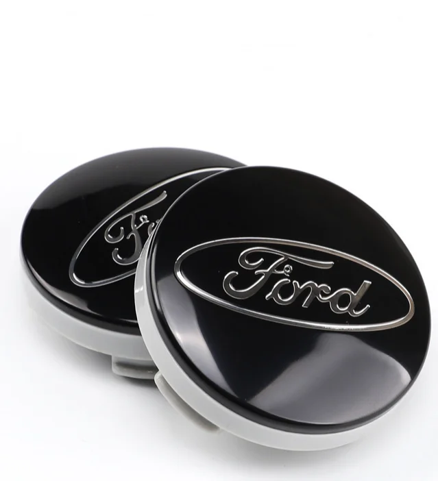 Черный ступичные колпачки на колеса для Ford, 53 мм