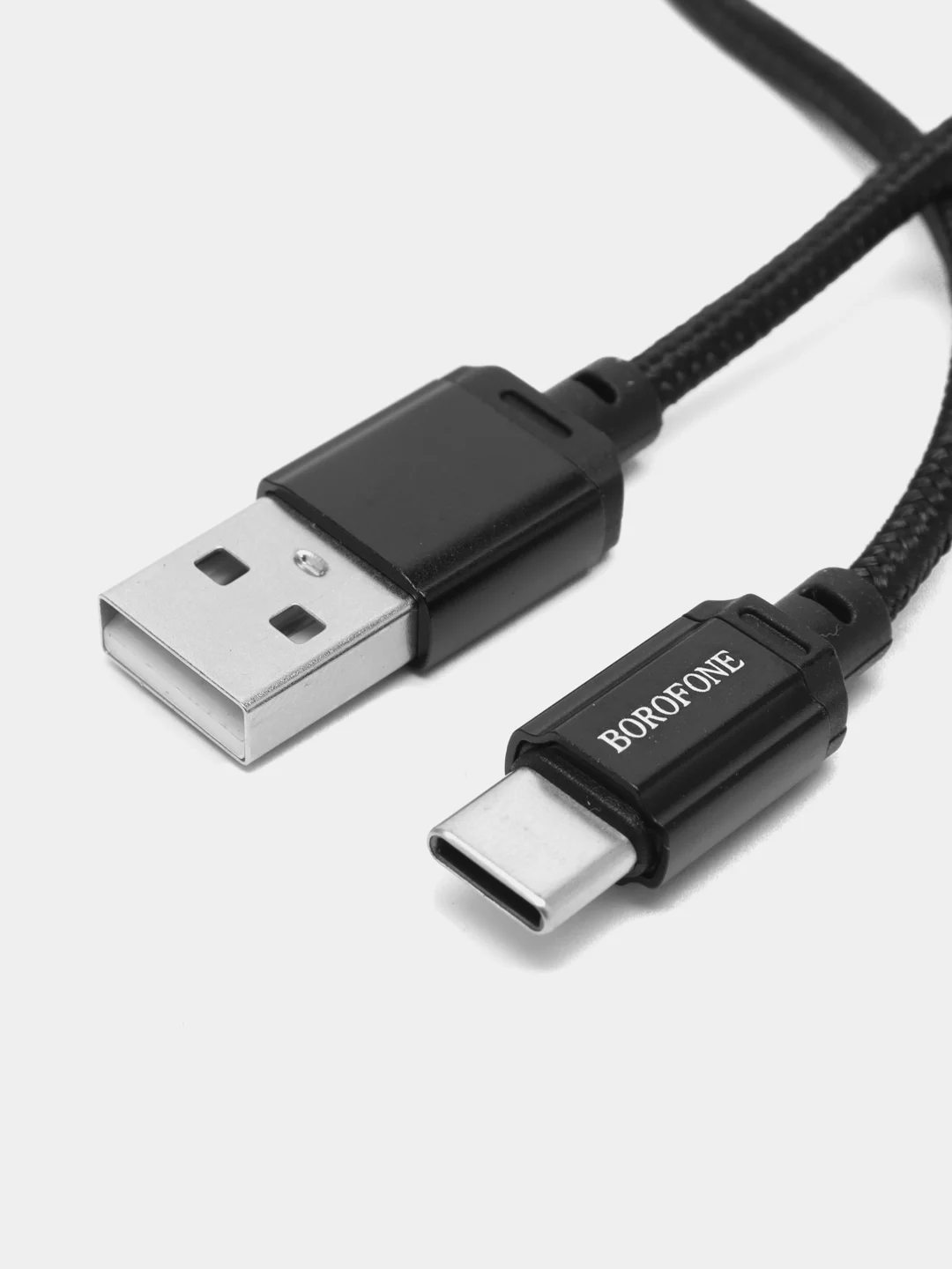 Черный кабель зарядный Borofone BX-87 USB / Micro USB, USB / Type-C, USB / Lightning