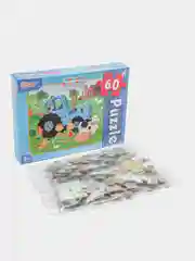 Пазлы классические "Синий трактор" в коробке, 60 деталей